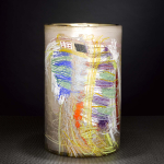 Chihuly silver cylinder